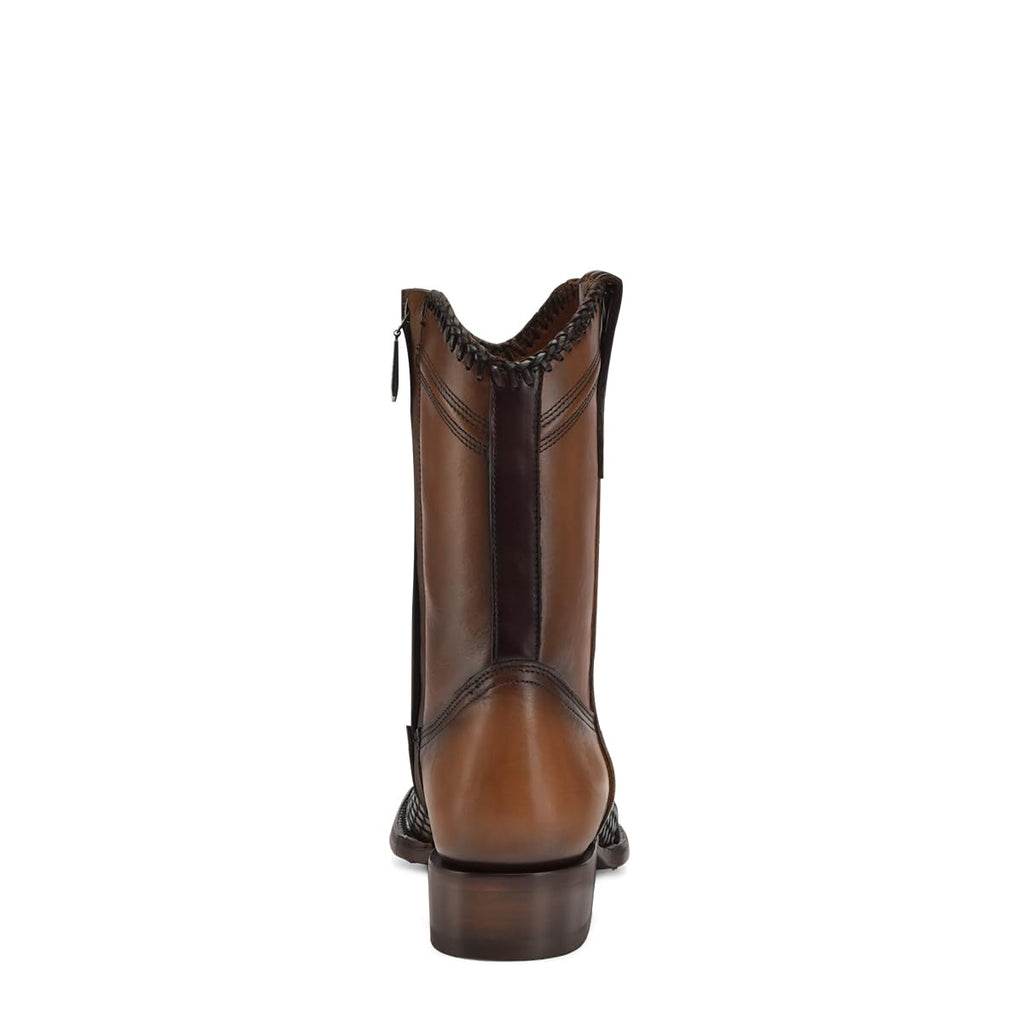 Western Boot Genuine Bovine Leather Side Zip Honey Z758046