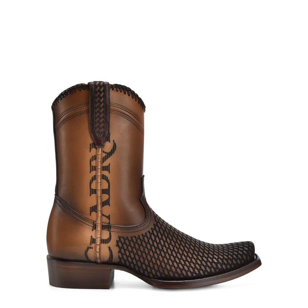 Western Boot Genuine Bovine Leather Side Zip Honey Z758046