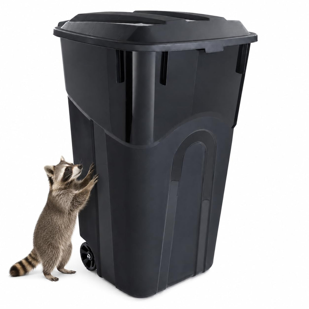32-Gallon Heavy-Duty Wheeled Trash Can with Click-Lock Lid N73246