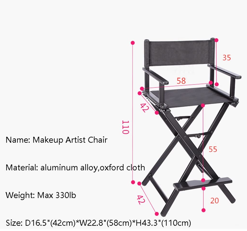 Foldable Portable Aluminum Makeup Artist Chair C4227