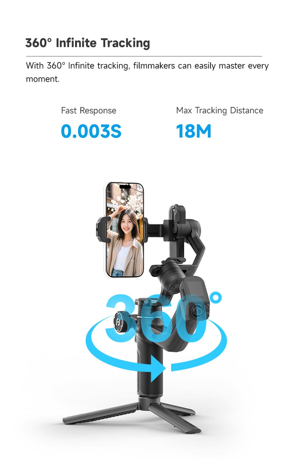 3-Axis Phone Gimbal Stabilizer with Integrated Grip N931115