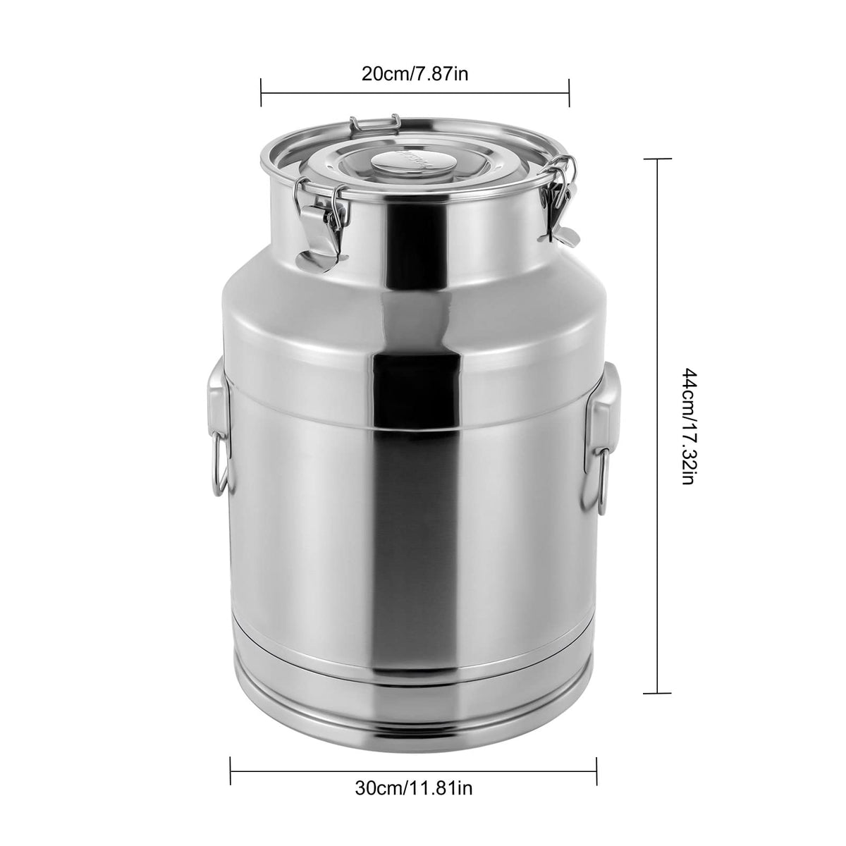 7 Gallon Stainless Steel Milk Can with Sealed Lid D58743