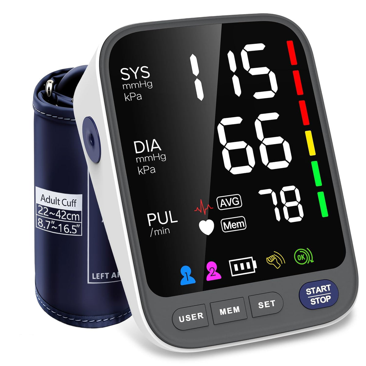 Blood Pressure Monitor Large Cuff White L69519
