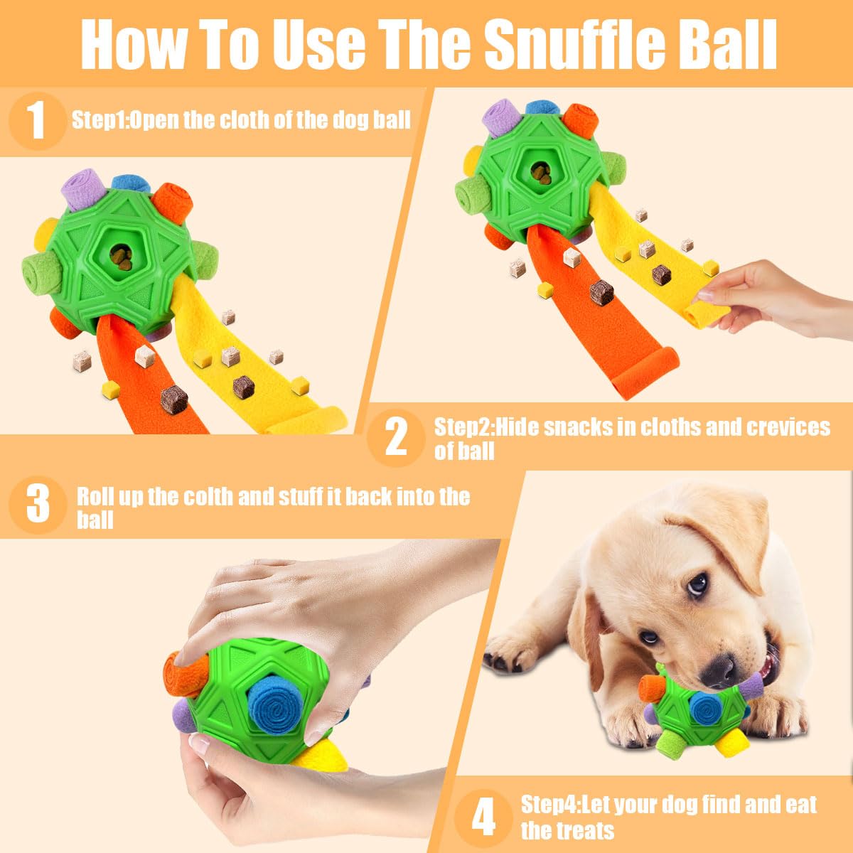 Interactive Puzzle Dog Toys Slow Feeder with Squeaky Carrot Toy Q23932