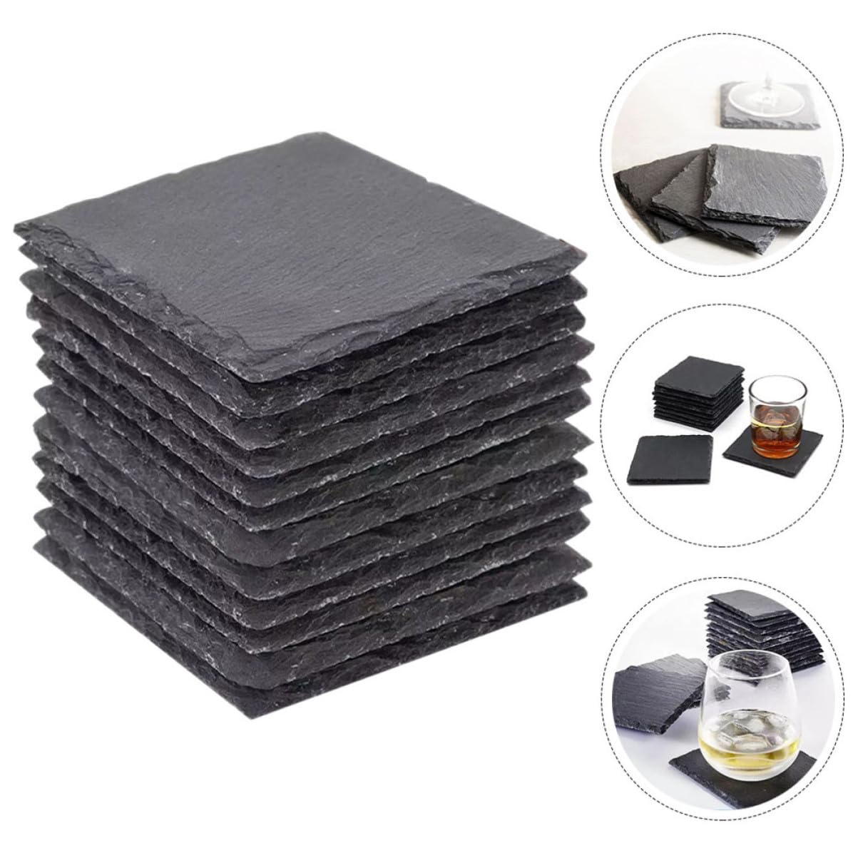 Natural Stone Coaster Set E1522