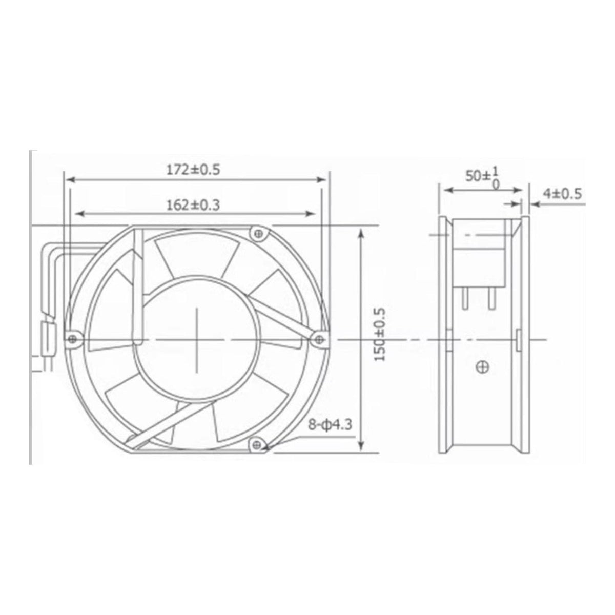 172mm Cooling Fan 24V 1.7A B573