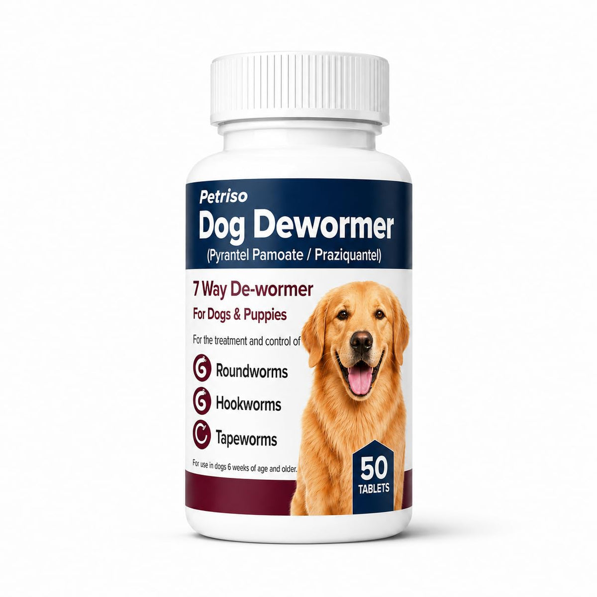 Dewormer for Dogs, 50 Tablets E9920