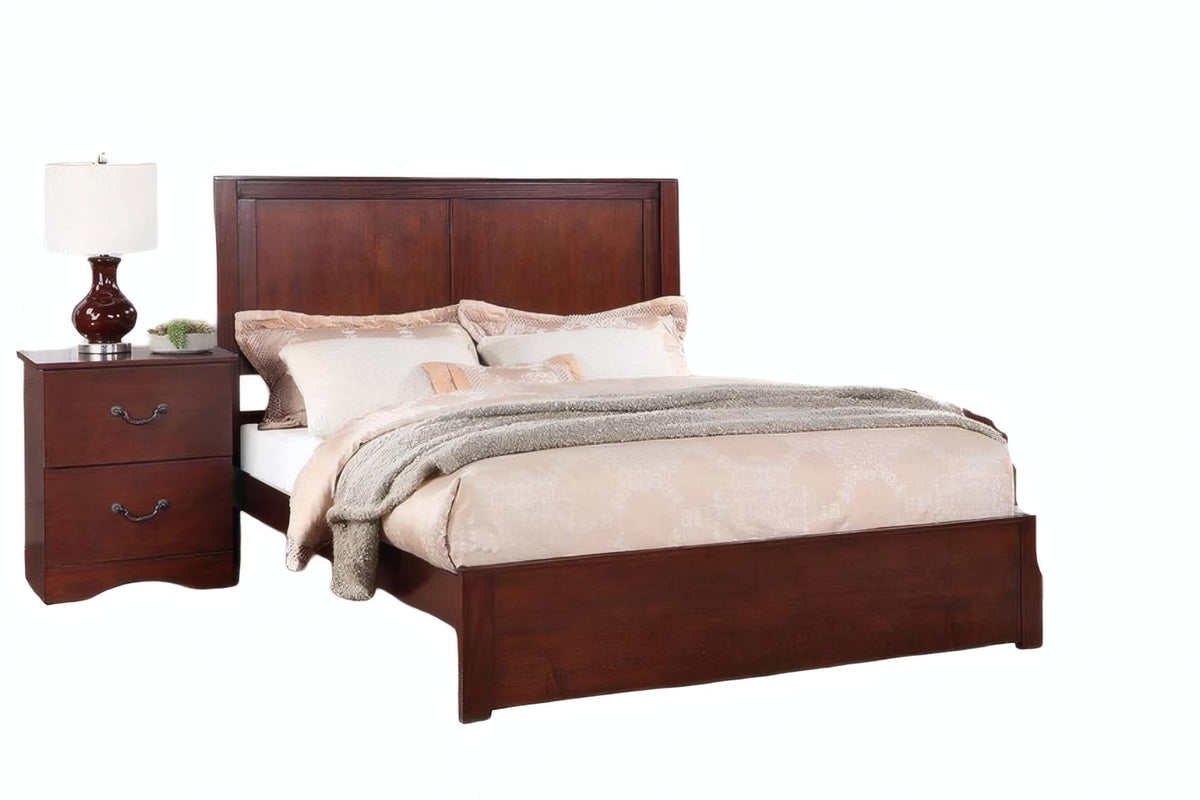 California King Bed Frame with Two Panel Headboard Z786421