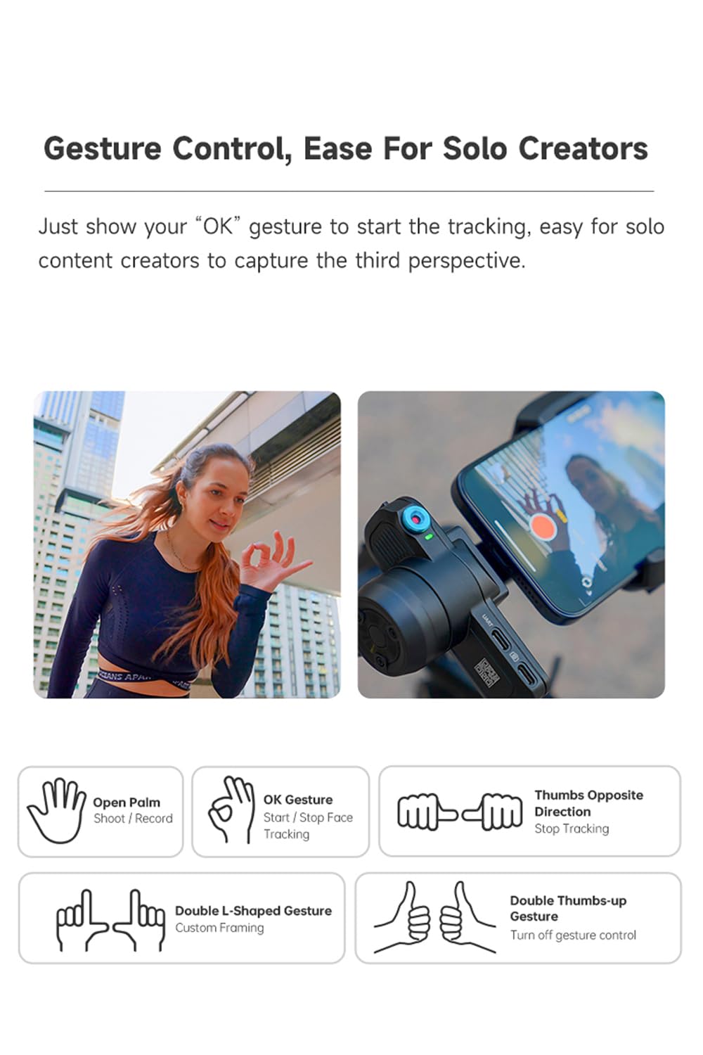 3-Axis Phone Gimbal Stabilizer with Integrated Grip N931115