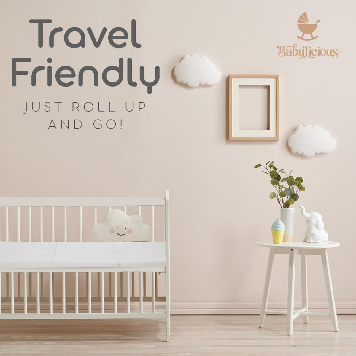 Pack and Play Mattress Topper 38" x 26" Trifold Foam H216932
