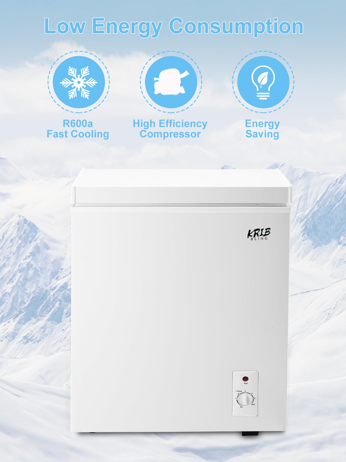 White 5.0 cu.ft Chest Freezer D396