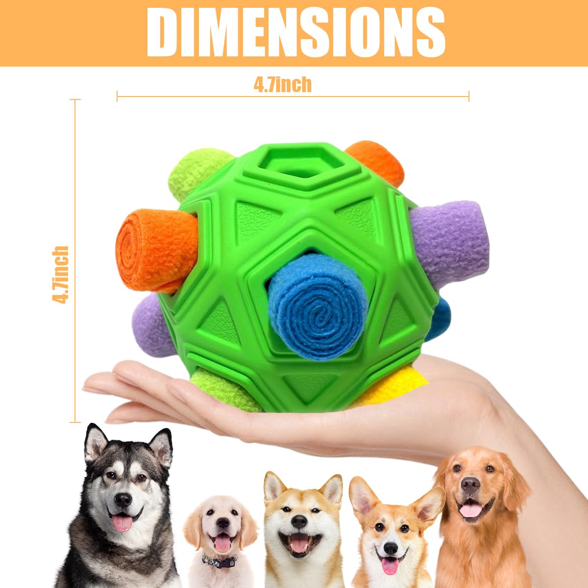 Interactive Puzzle Dog Toys Slow Feeder with Squeaky Carrot Toy Q23932