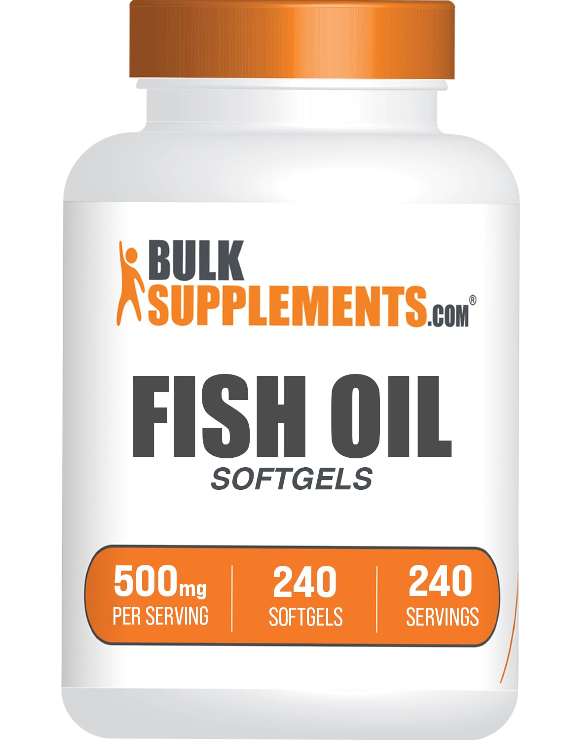 Fish Oil 500mg Softgels Omega 3 Gluten Free 240 Count I1263