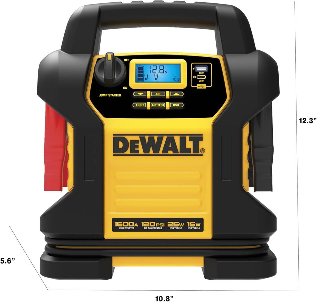 1600 Peak Amp Jump Starter with 120 PSI Air Inflator N286