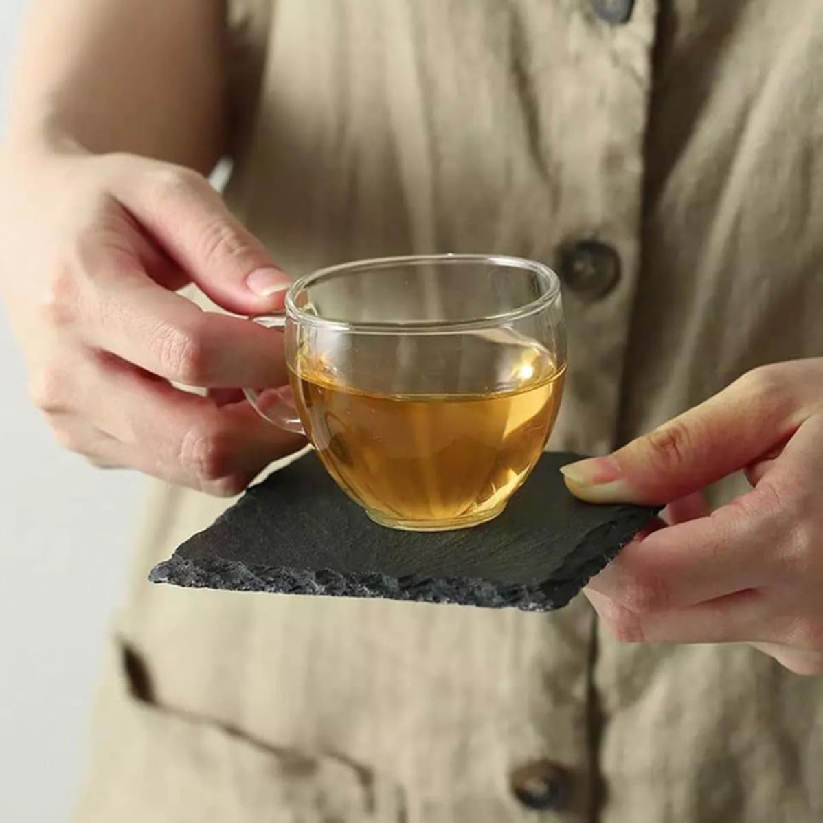 Natural Stone Coaster Set E1522