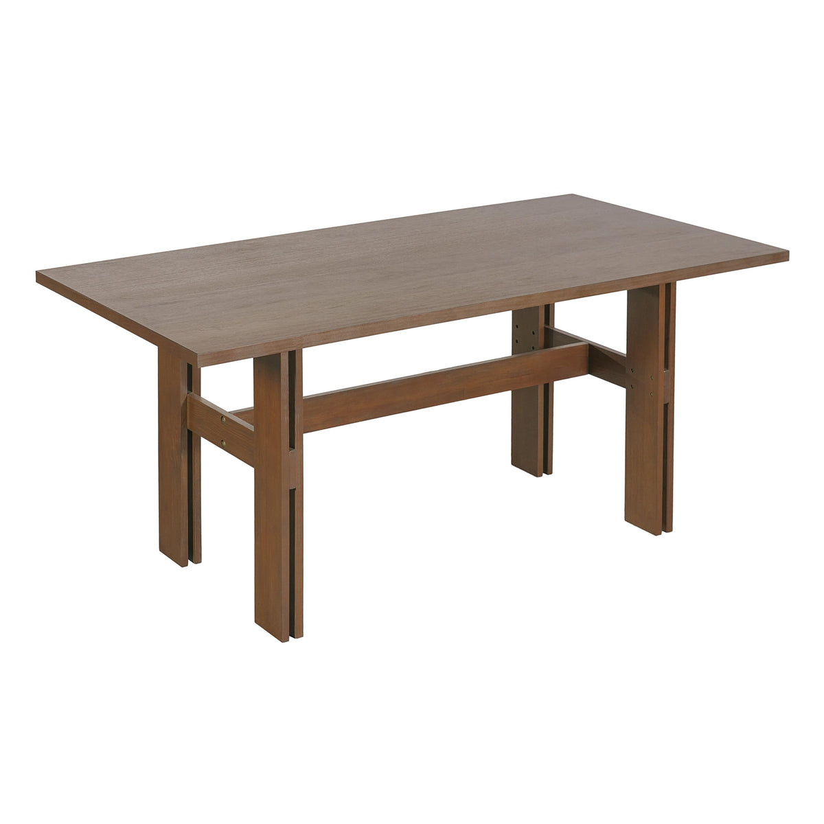 7-Piece Rubber Wood Dining Table Set with Chairs E43990