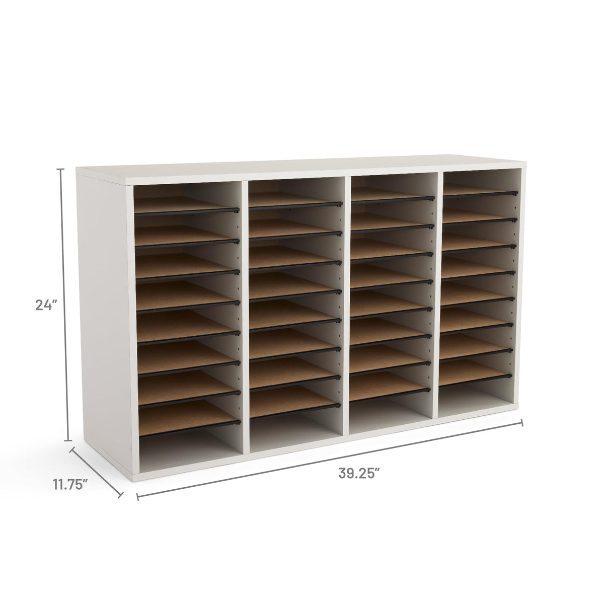 36 Compartments Wood Literature Organizer W1788