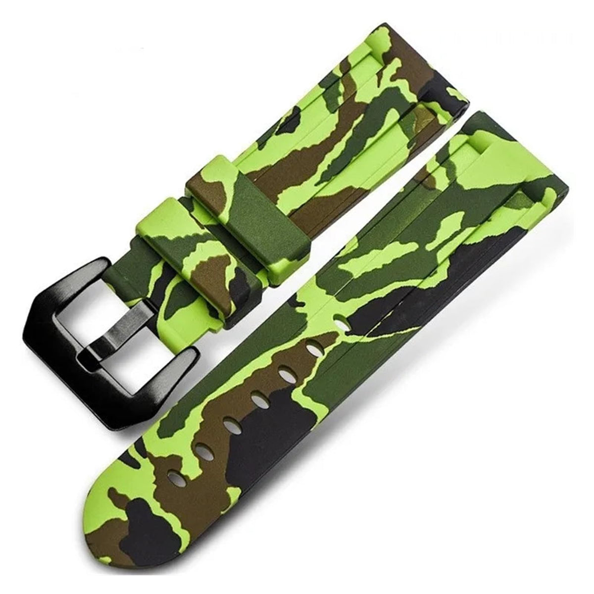 Camo Blue Grey Rubber Silicone Watch Band L85025