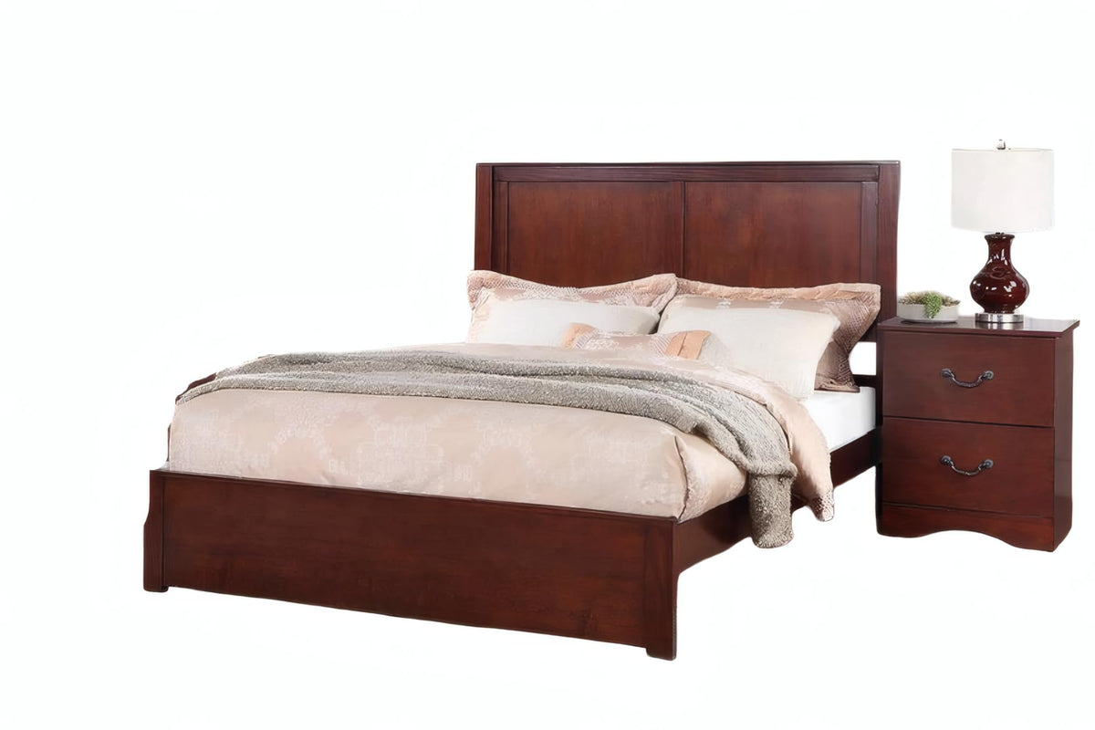 California King Bed Frame with Two Panel Headboard Z786421