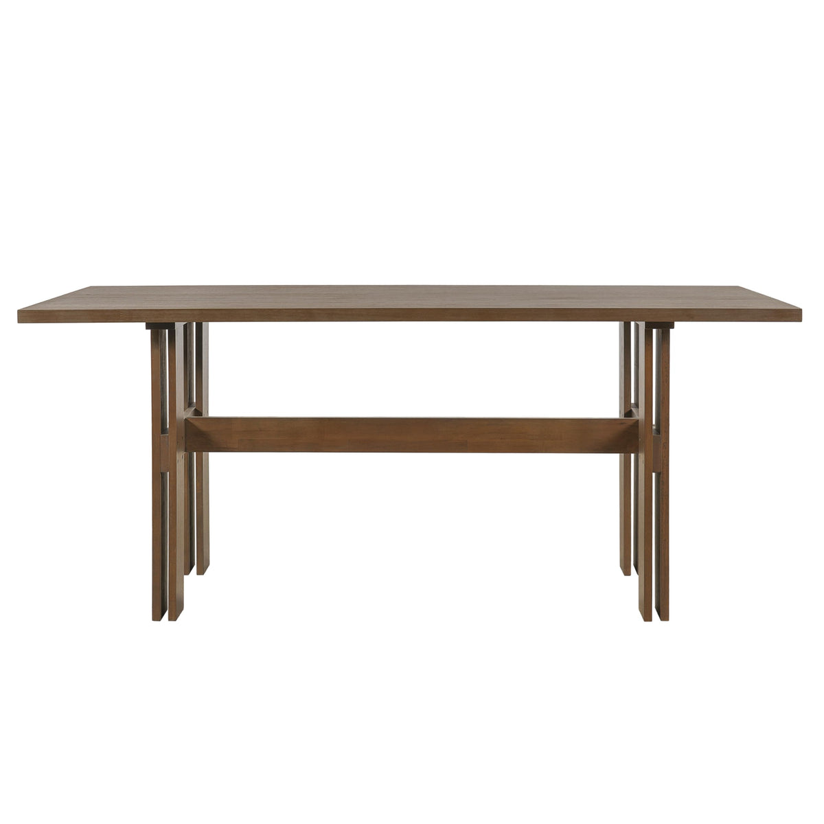 7-Piece Rubber Wood Dining Table Set with Chairs E43990