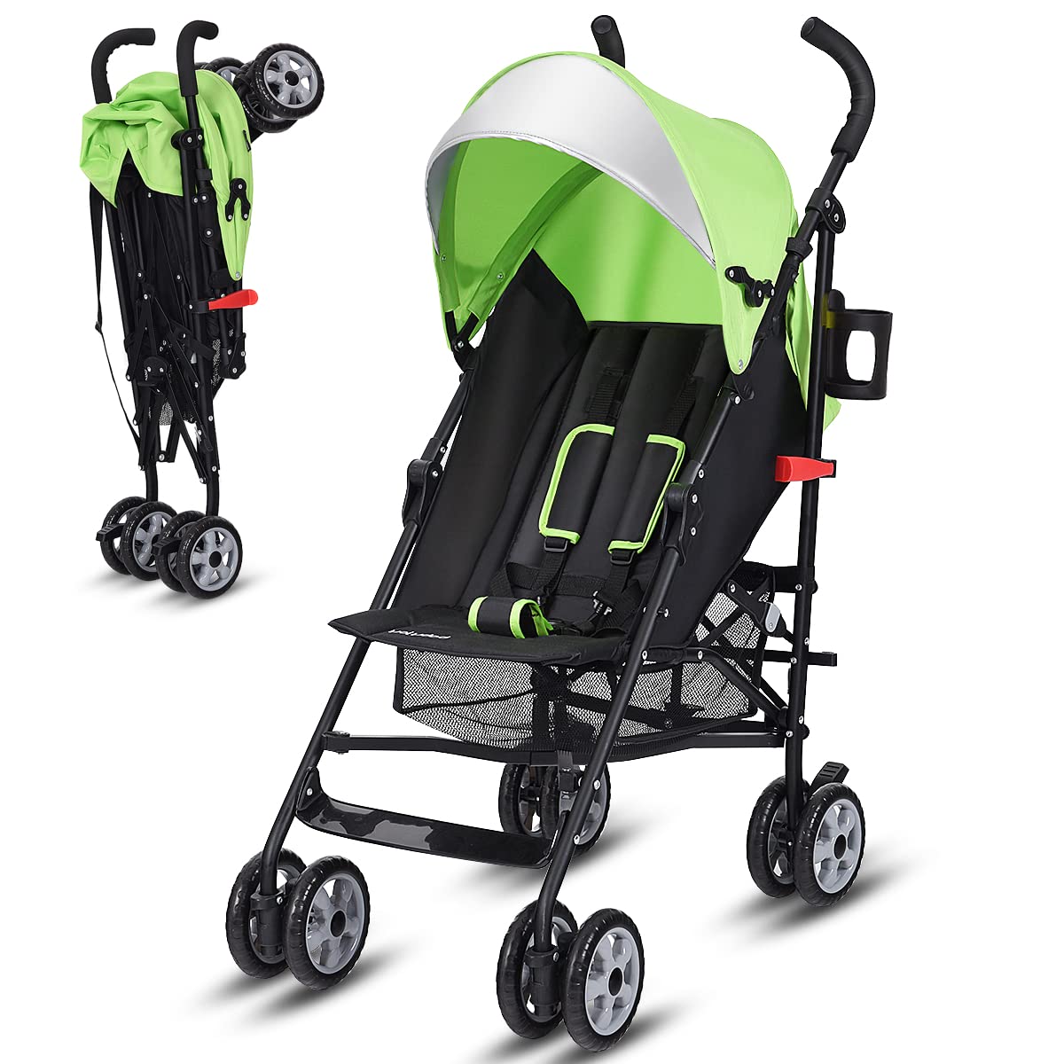 Lightweight Compact Travel Stroller Green P972