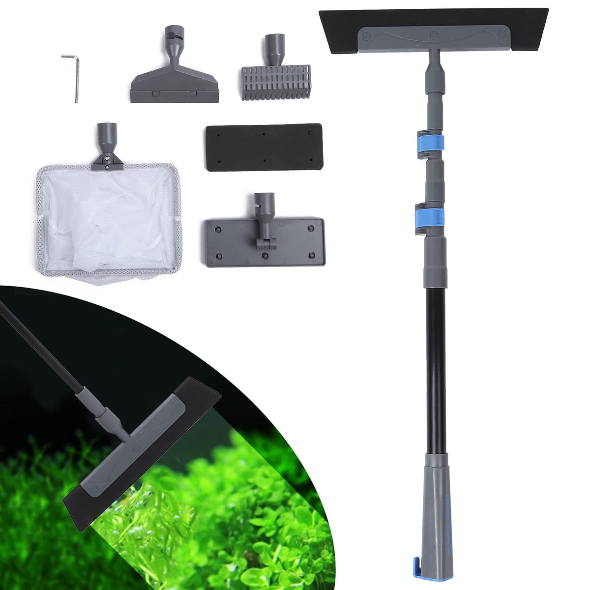 5 in 1 Aquarium Cleaning Tool Kit with Long Handle D693074