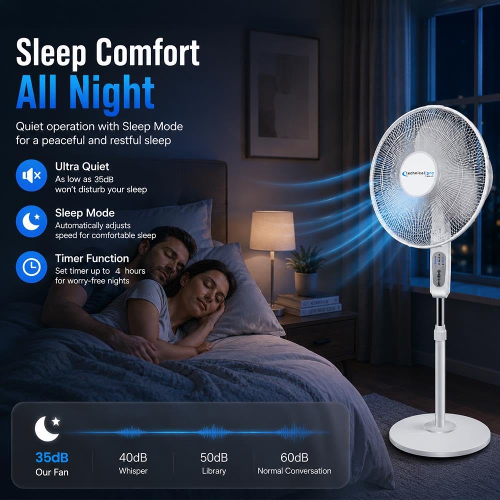 16" Standing Fan with WiFi Control C6423