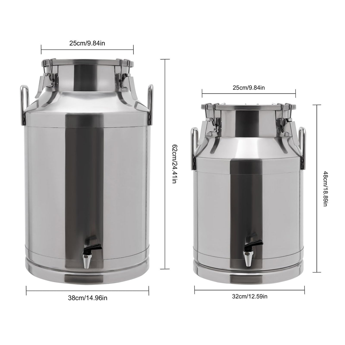 304 Stainless Steel Milk Can with Sealed Lid X947