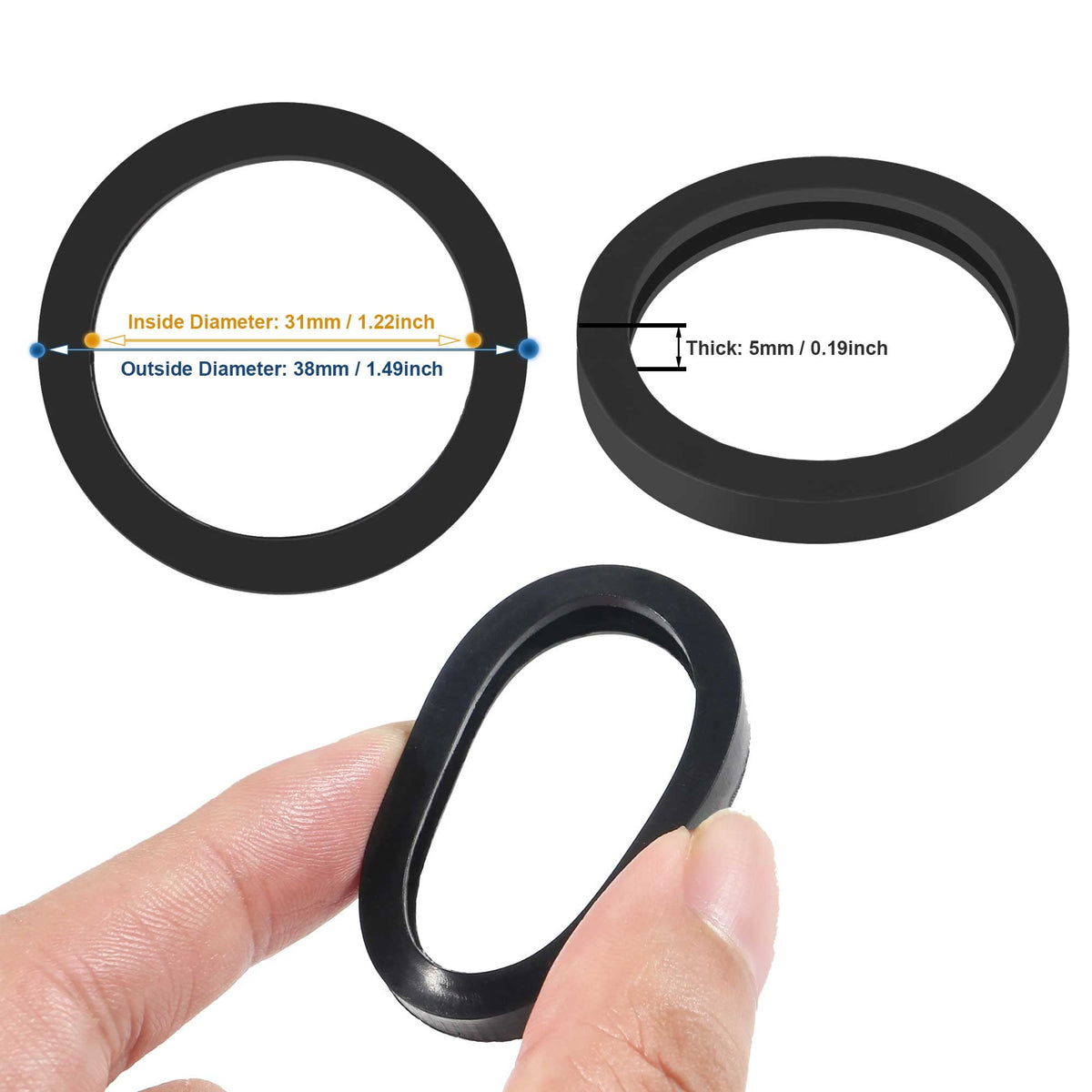 Gas Can Spout Gasket Seals Replacement Rubber Gaskets Z48607