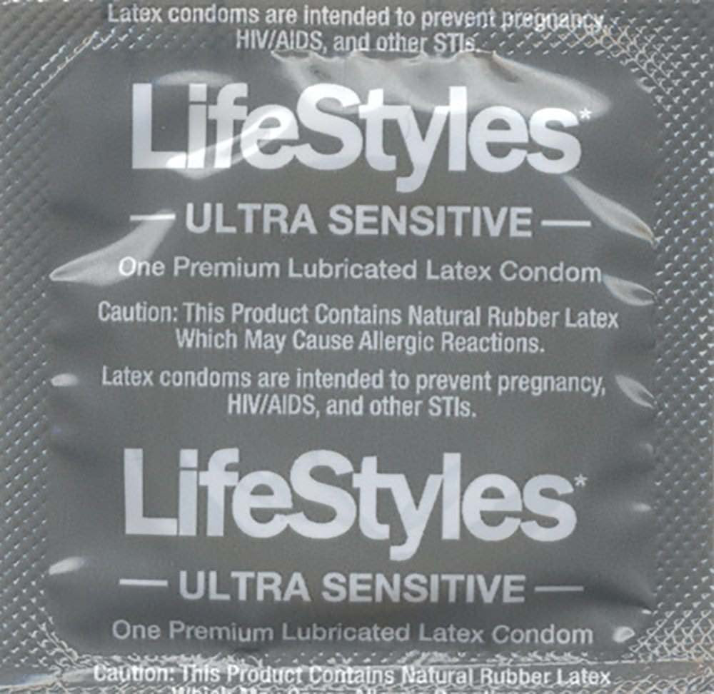 Ultra Sensitive Lubricated Natural Latex Condoms 100 Count U68741