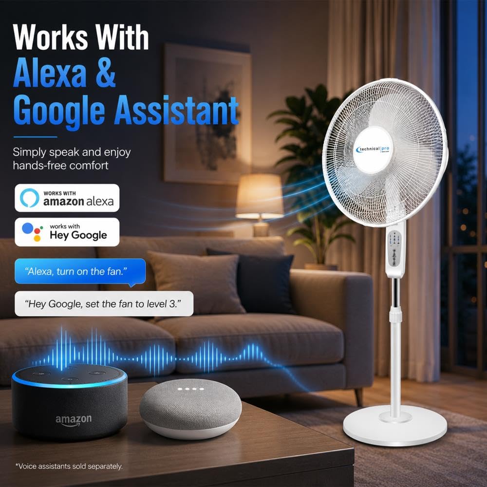 16" Standing Fan with WiFi Control C6423