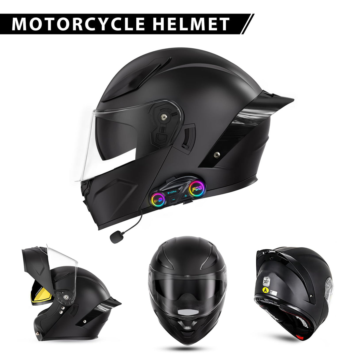 Modular Motorcycle Helmet with Bluetooth J795403