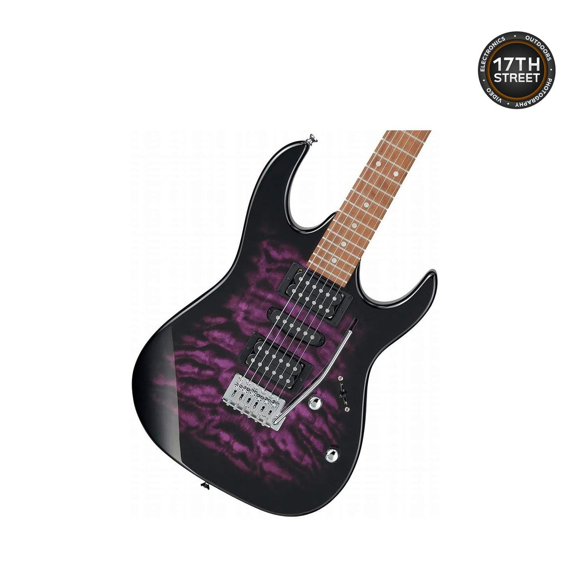Transparent Violet Sunburst 6-String Solid-Body Electric Guitar R9977