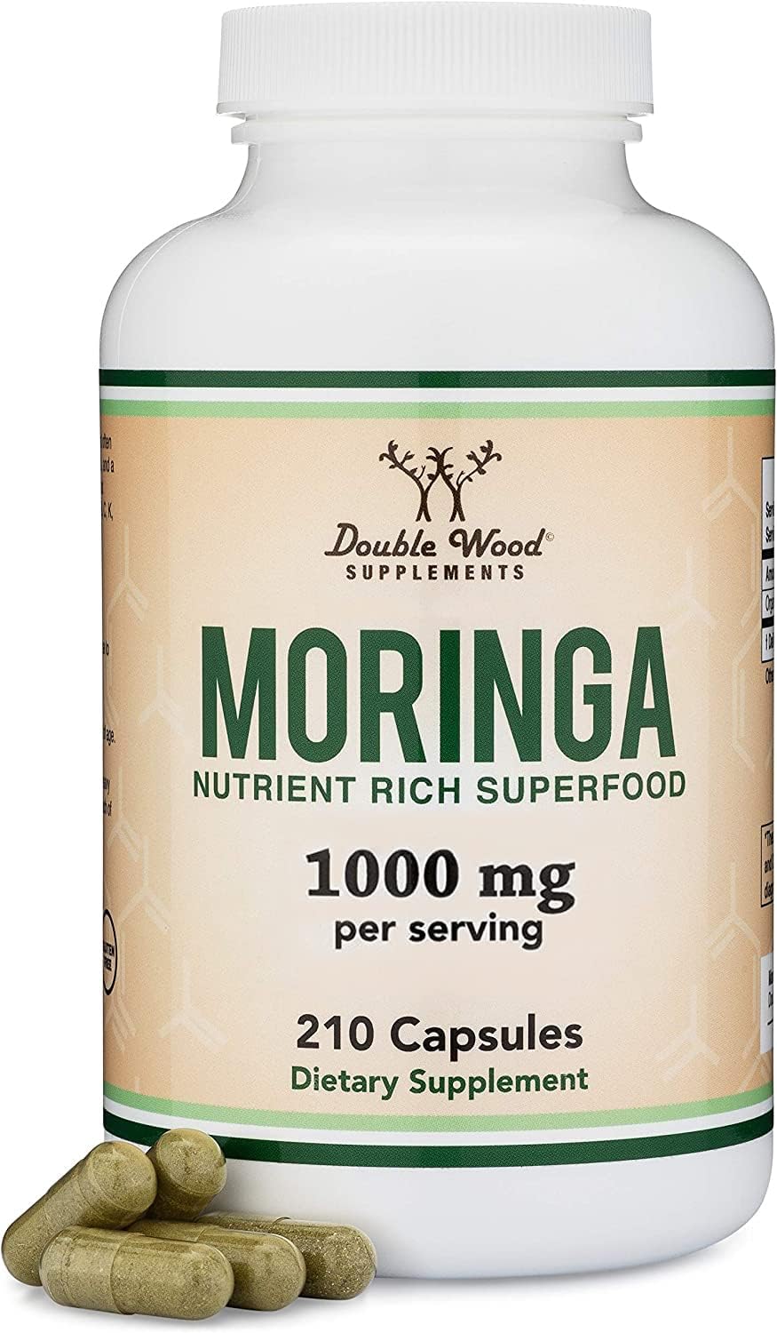 Organic Moringa Leaf 1,000mg 210 Capsules G6259
