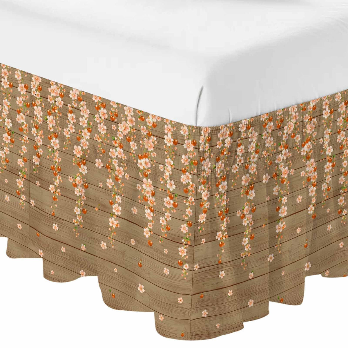 Ruffle Wrap Around Bed Skirt California King 18" Drop H598