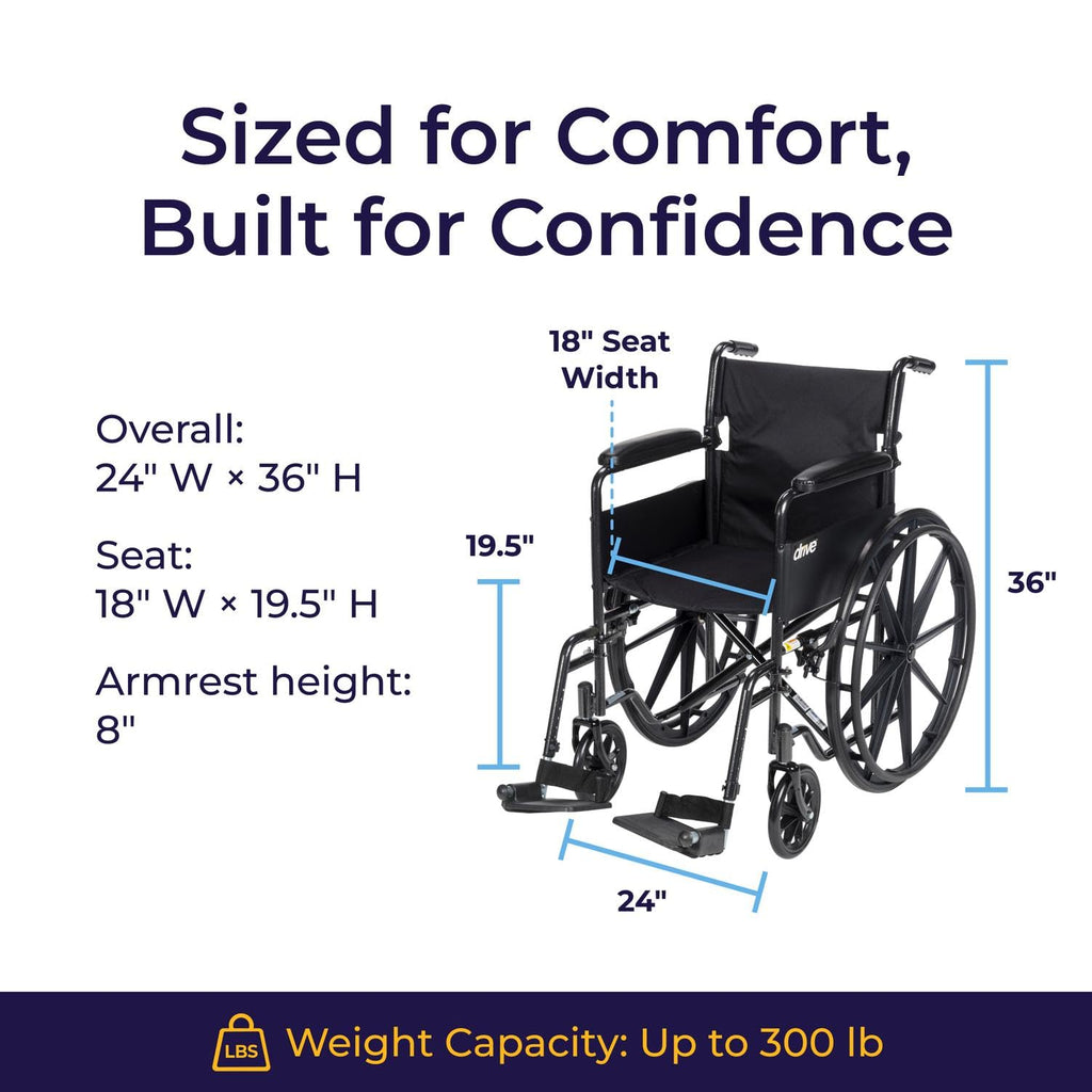 Silver Sport 1 Folding Transport Wheelchair A59557