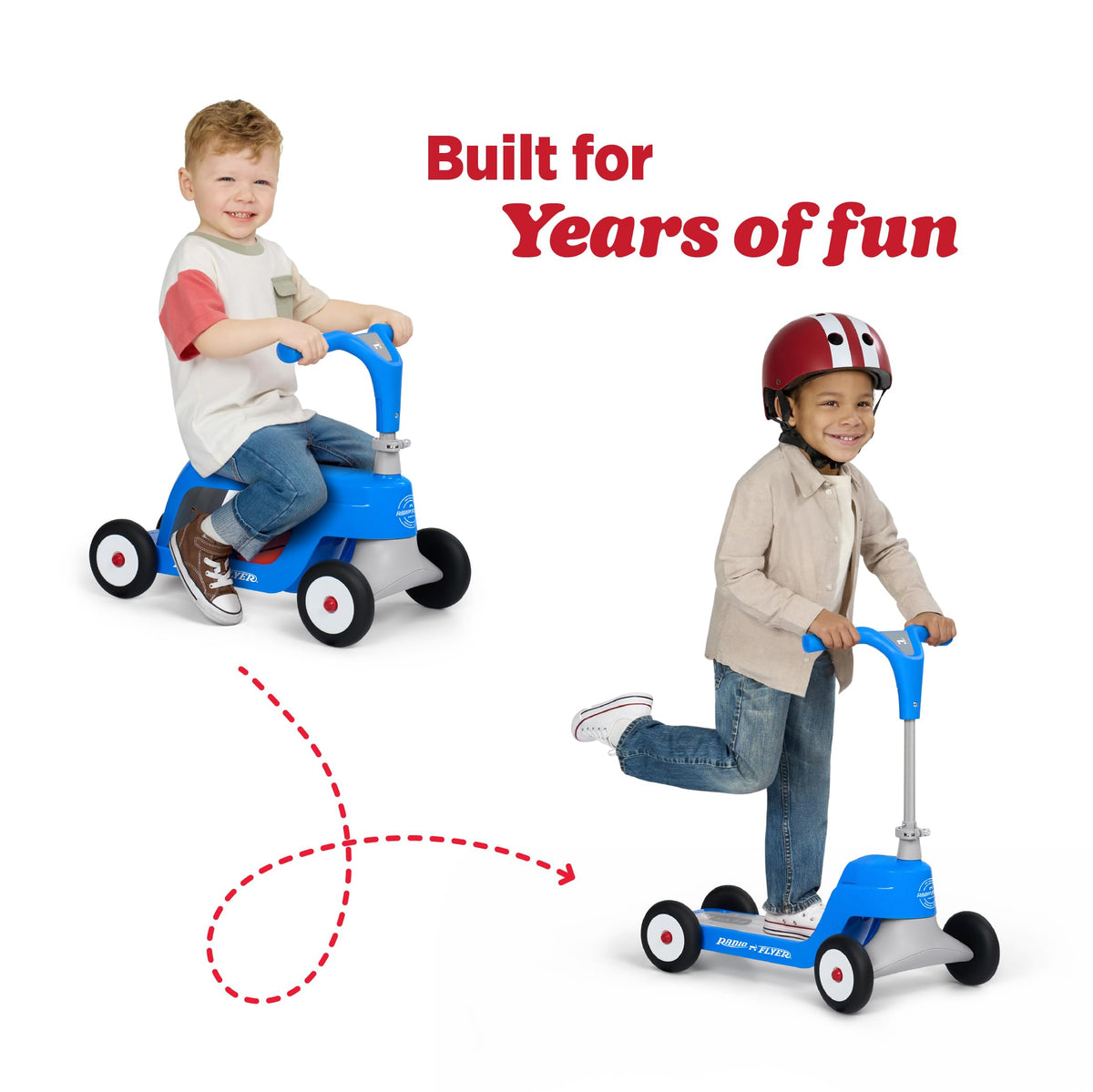 Blue/Red/Pink 4-Wheel Kids Scooter Y66746