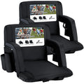 Stadium Seats with Back Support 2.5'' Thick Cushion 6 Adjustable Angle Bleacher Seat with Armrest R460