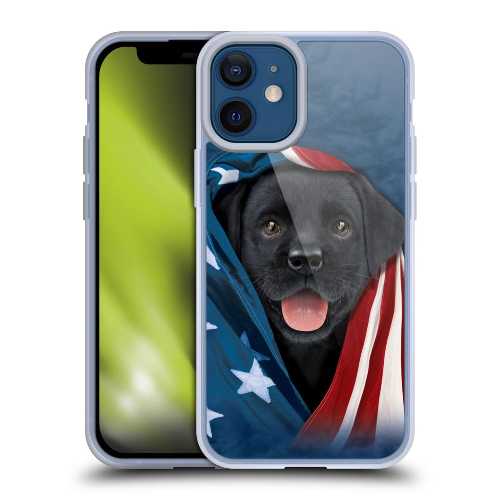 Black Labrador Gel Case Compatible with iPhone 12 Mini M8592