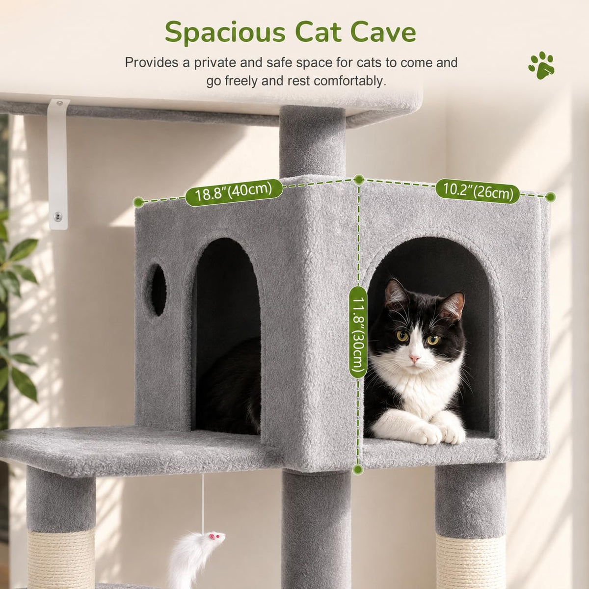 Cat Tree Tower with Scratching Post Q94626