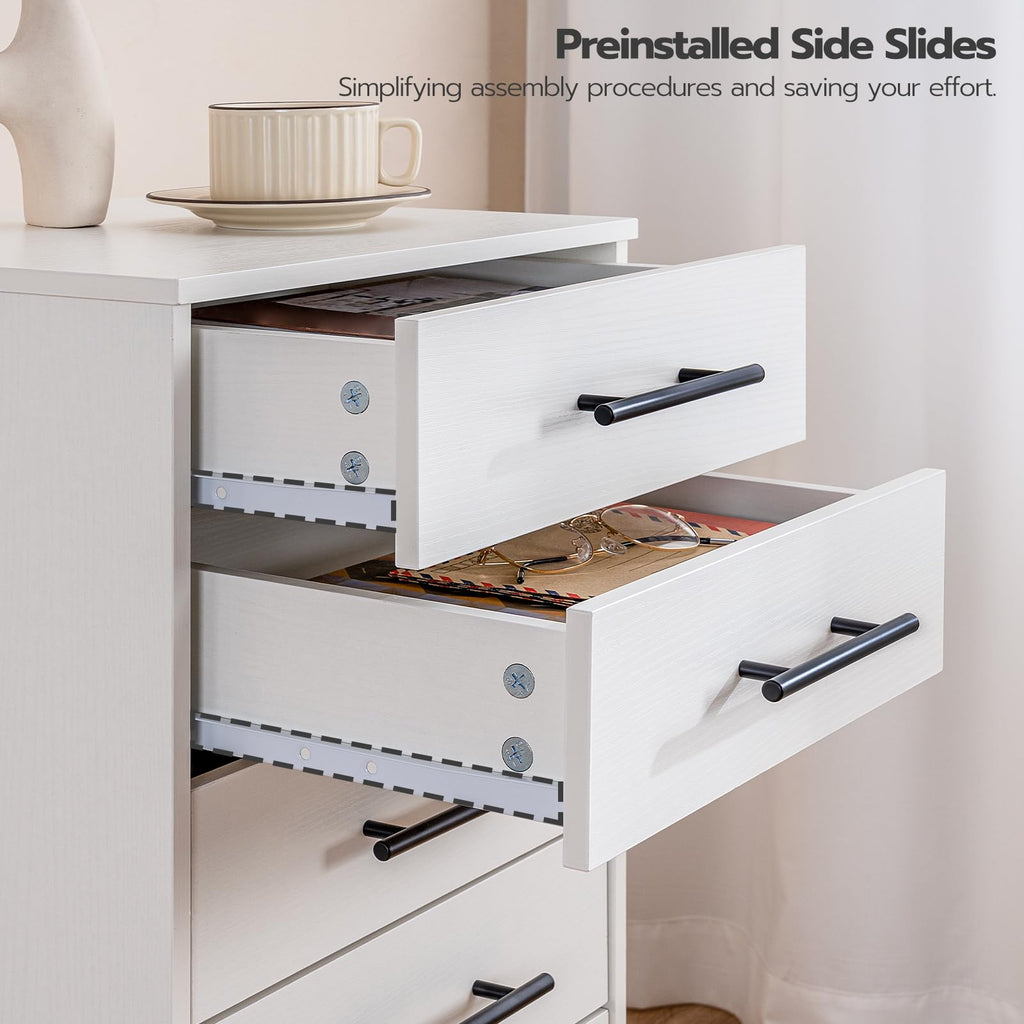 White 7 Drawer Wood File Cabinet X30088