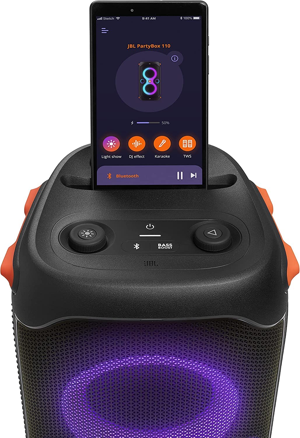 Portable Party Speaker with Built-in Lights R188