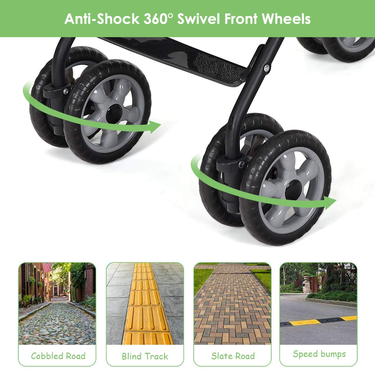 Lightweight Compact Travel Stroller Green P972