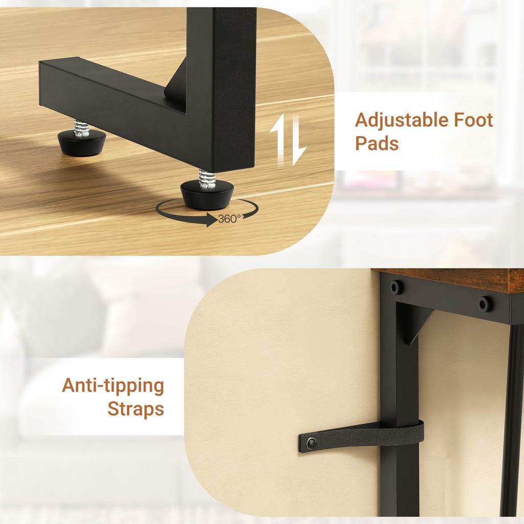 63 Inch Narrow Console Table with 2 Power Outlets K818273