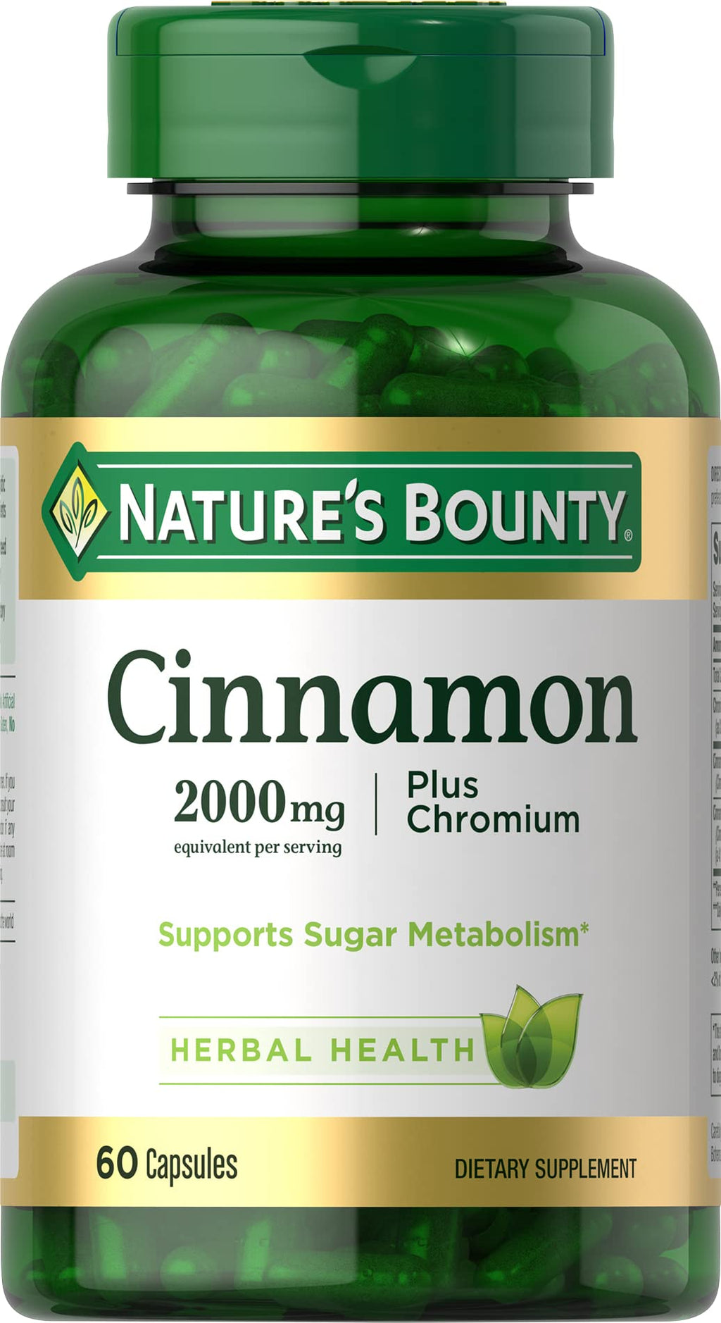 Cinnamon 2000mg Plus Chromium 60 Capsules Y83356