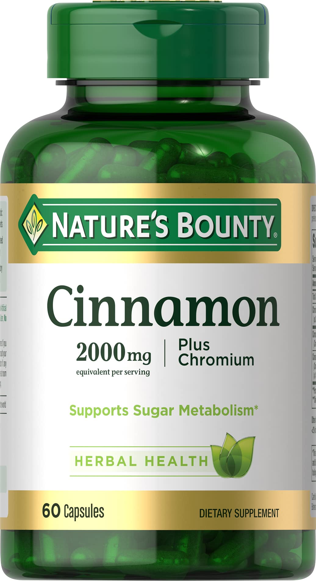 Cinnamon 2000mg Plus Chromium 60 Capsules Y83356