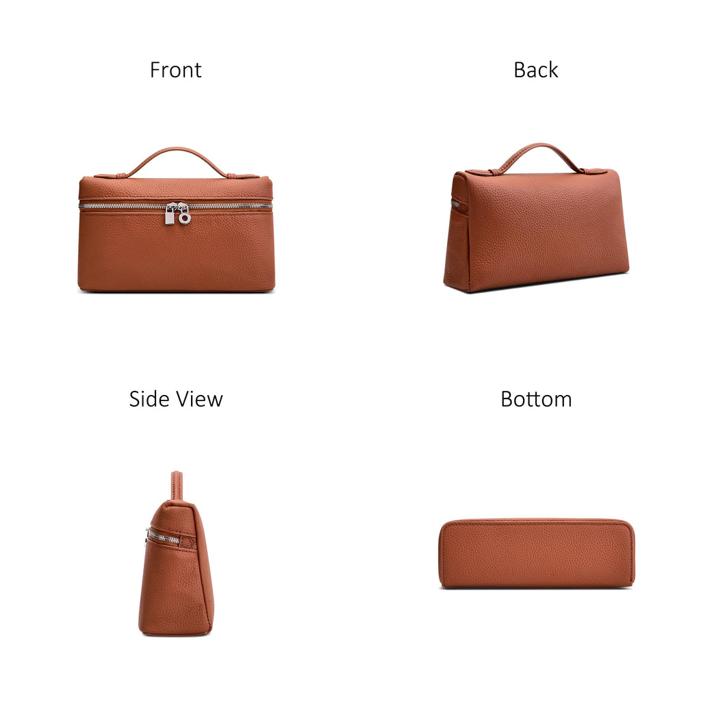 Small Genuine Leather Top-Handle Bag Y5939