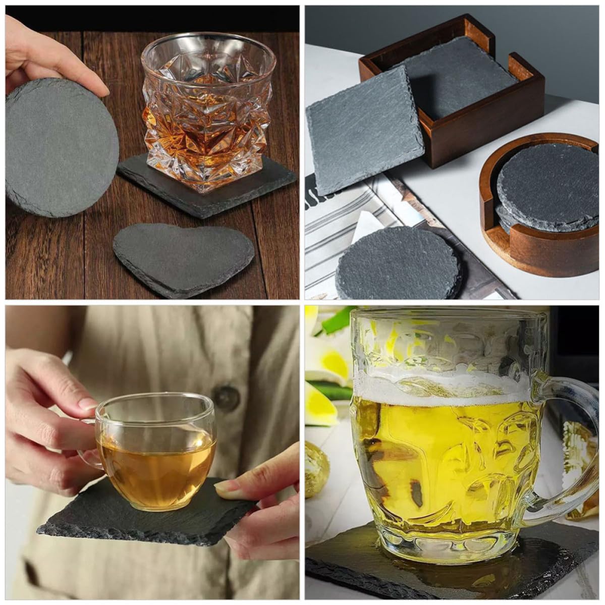 Natural Stone Coaster Set E1522