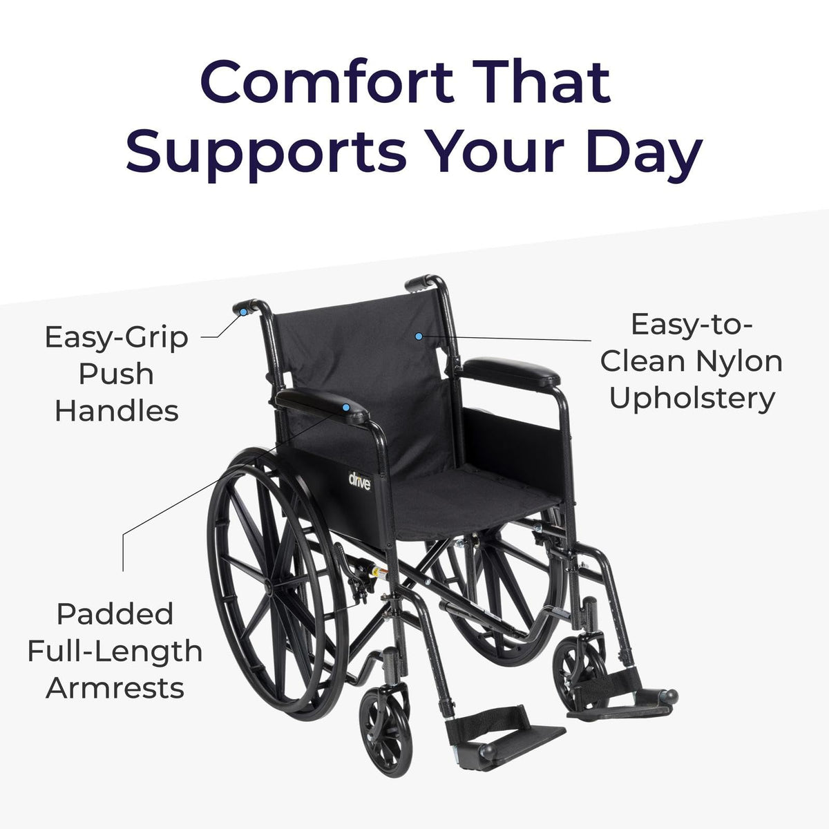 Silver Sport 1 Folding Transport Wheelchair A59557