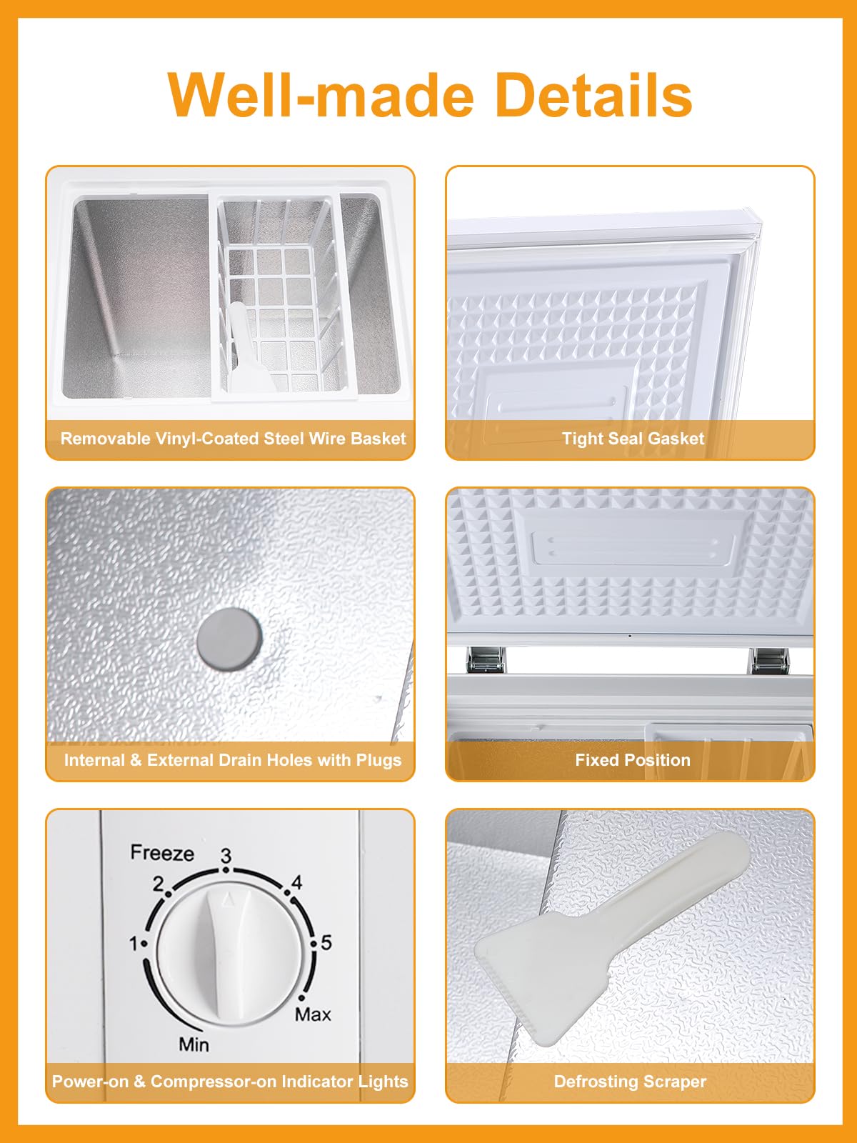 White 5.0 cu.ft Chest Freezer D396